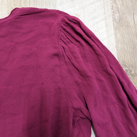Lucky Brand Purple V Neck Long Sleeve Blouse - Picture 7 of 16